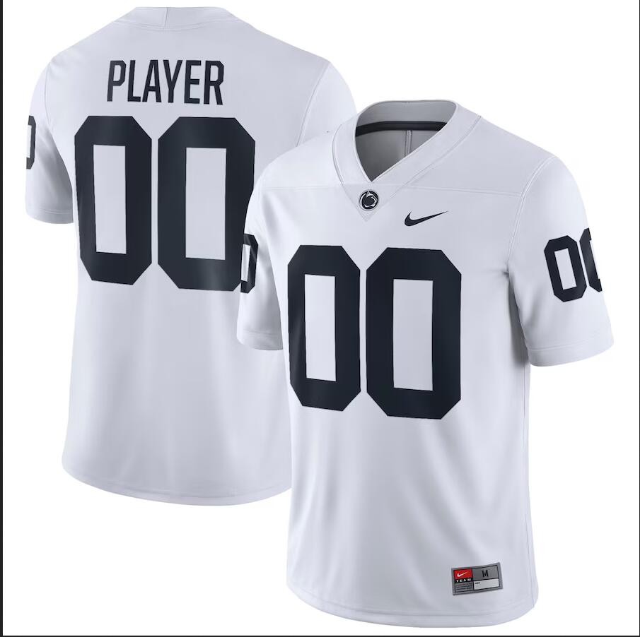 NCAA Men Penn State Nittany Lions Custom white Football Jersey